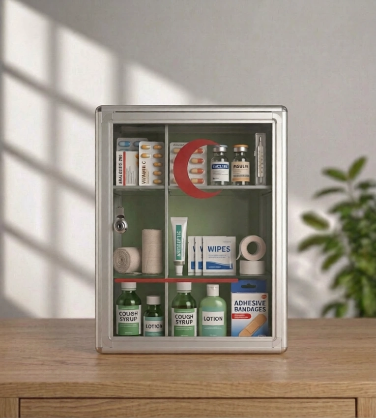 Boîte à Pharmacie Métallique Compacte 25×29 cm – Sécurité & Organisation